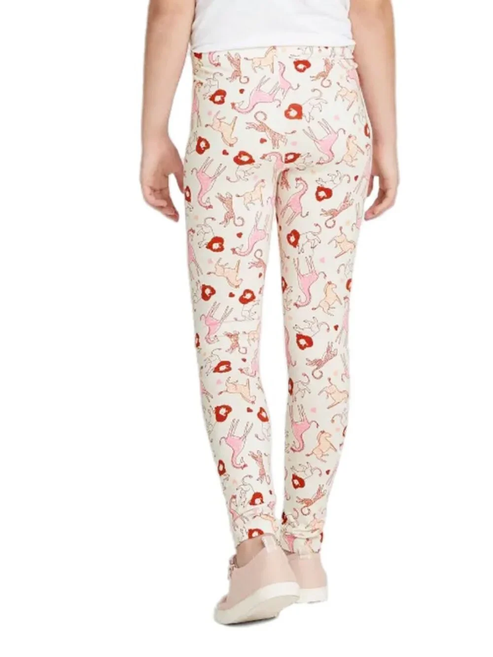 Cat & Jack Girls' Leggings Animal Kingdom Print Tough Cotton Pants Full Length - Picture 2 of 3